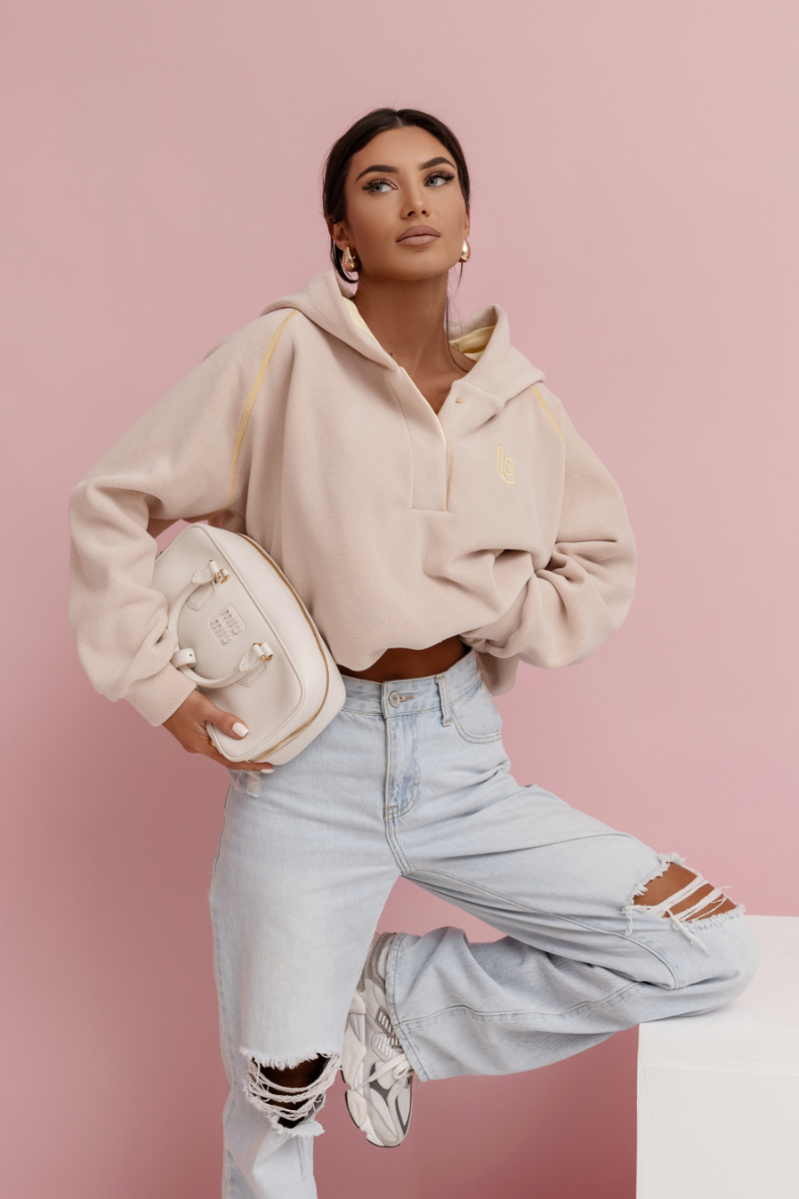 LaBalancia - Bluza polarowa LOOM - Beż - Hurtownia Odzieży Damskiej - POSLKA Produkcja i Sprzedaż Hurtowa - LaBalancia