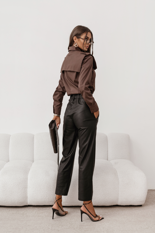 LaBalancia - Koszula MILO - Brąz - Hurtownia Odzieży Damskiej - POSLKA Produkcja i Sprzedaż Hurtowa - LaBalancia