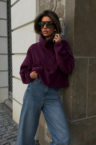 Bluza polarowa ASPEN - Śliwka