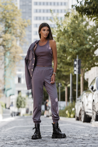 LaBalancia - Milano 3 częściowy zestaw dresowy - Mocca - Hurtownia Odzieży Damskiej - POSLKA Produkcja i Sprzedaż Hurtowa - LaBalancia