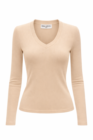 LaBalancia - Bluzka ZURI - Beż - Hurtownia Odzieży Damskiej - POSLKA Produkcja i Sprzedaż Hurtowa - LaBalancia