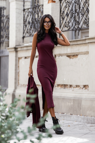 LaBalancia - Komplet ELLIE - Bordo - Hurtownia Odzieży Damskiej - POSLKA Produkcja i Sprzedaż Hurtowa - LaBalancia