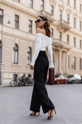 LaBalancia - Spodnie FERN - Czarne - Hurtownia Odzieży Damskiej - POSLKA Produkcja i Sprzedaż Hurtowa - LaBalancia