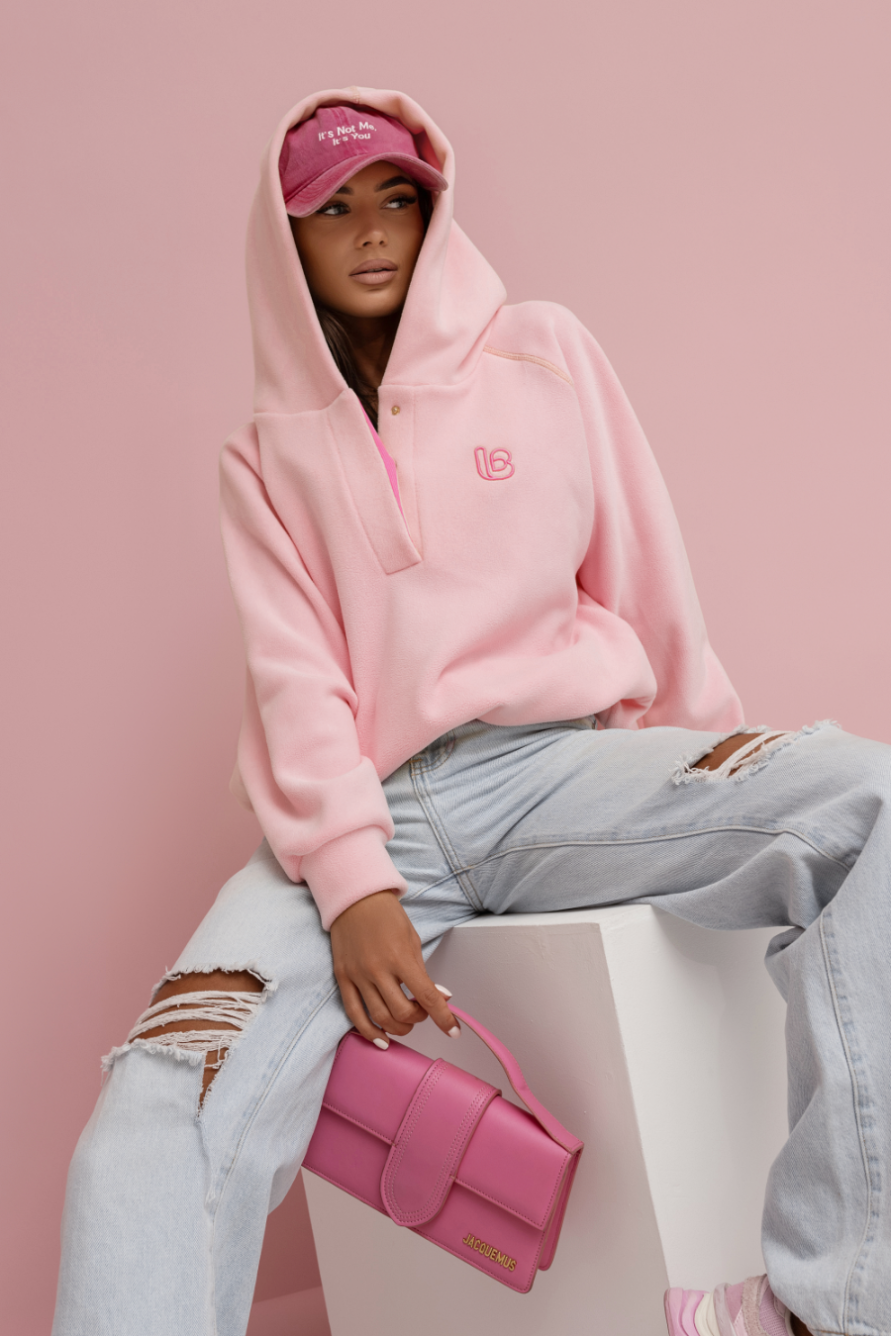 LaBalancia - Bluza polarowa LOOM - Jasny Róż - Hurtownia Odzieży Damskiej - POSLKA Produkcja i Sprzedaż Hurtowa - LaBalancia