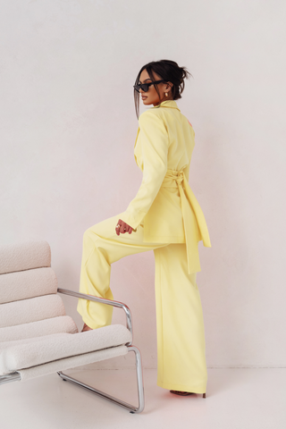 LaBalancia - Garnitur EMMA - Żółty - Hurtownia Odzieży Damskiej - POSLKA Produkcja i Sprzedaż Hurtowa - LaBalancia