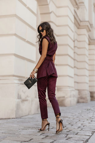 LaBalancia - Kamizelka RUBY - Bordo - Hurtownia Odzieży Damskiej - POSLKA Produkcja i Sprzedaż Hurtowa - LaBalancia