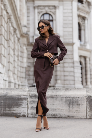 La Balancia | Hurtownia Odzieży Damskiej - Komplet WARRIS - Brąz - Hurtownia Odzieży Damskiej - POSLKA Produkcja i Sprzedaż Hurtowa - La Balancia | Hurtownia Odzieży Damskiej