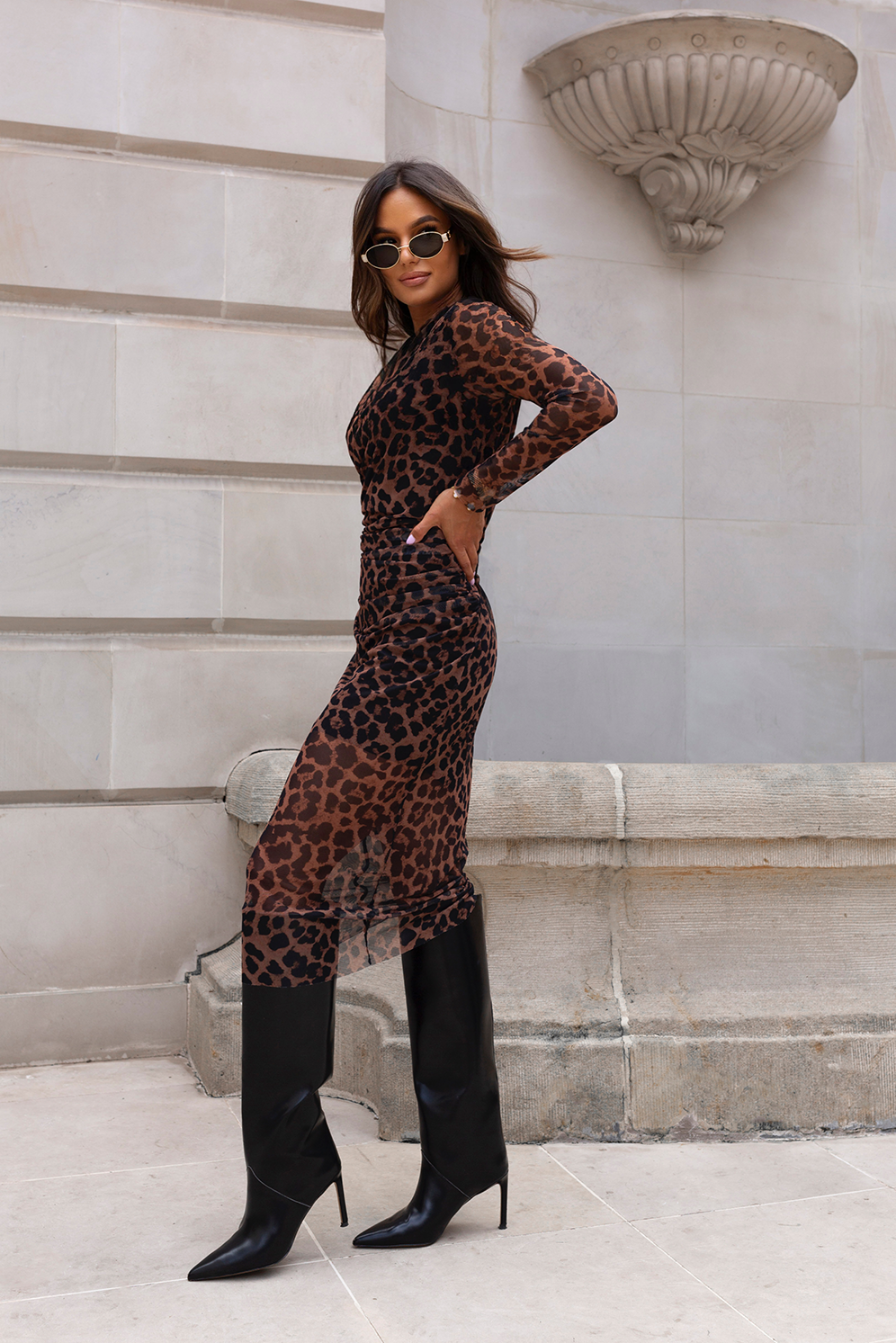 LaBalancia - Sukienka tiulowa LUSH Panterka - Hurtownia Odzieży Damskiej - POSLKA Produkcja i Sprzedaż Hurtowa - LaBalancia