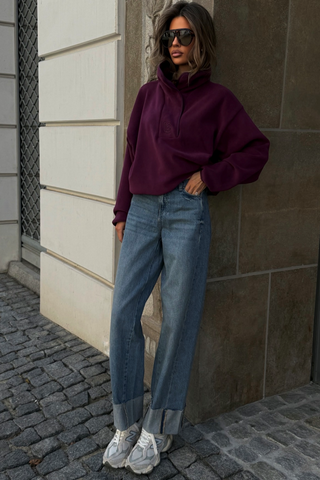 Bluza polarowa ASPEN - Śliwka