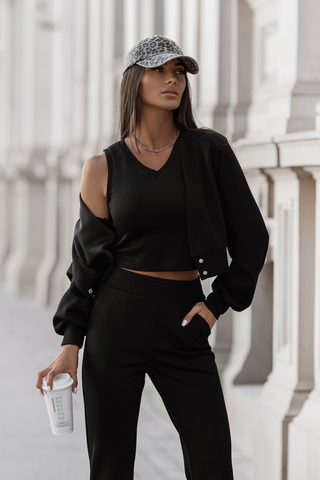 LaBalancia - Komplet LISSA - Czarny - Hurtownia Odzieży Damskiej - POSLKA Produkcja i Sprzedaż Hurtowa - LaBalancia