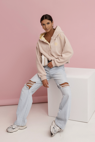 LaBalancia - Bluza polarowa LOOM - Beż - Hurtownia Odzieży Damskiej - POSLKA Produkcja i Sprzedaż Hurtowa - LaBalancia