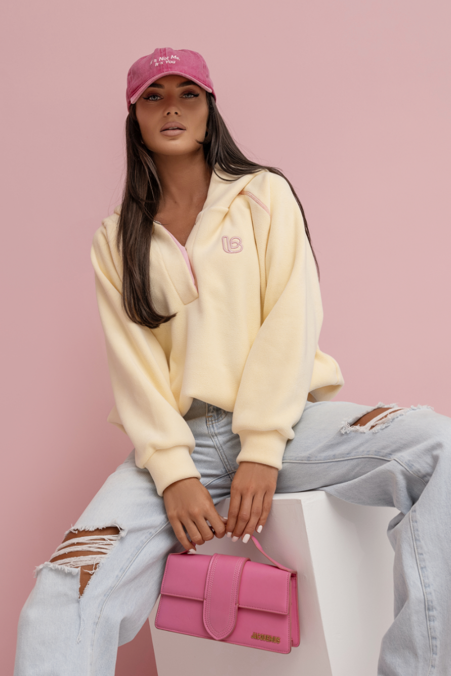 LaBalancia - Bluza polarowa LOOM - Żółty - Hurtownia Odzieży Damskiej - POSLKA Produkcja i Sprzedaż Hurtowa - LaBalancia