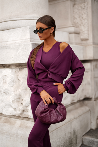 LaBalancia - Komplet LISSA - Fiolet - Hurtownia Odzieży Damskiej - POSLKA Produkcja i Sprzedaż Hurtowa - LaBalancia