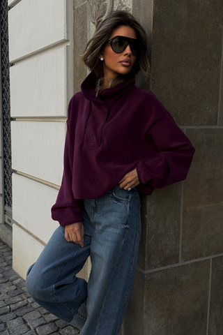 Bluza polarowa ASPEN - Śliwka