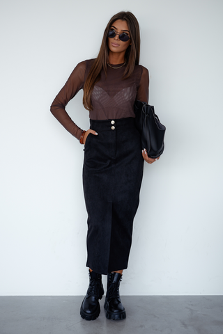 LaBalancia - Bluzka tiulowa Blake - Brąz - Hurtownia Odzieży Damskiej - POSLKA Produkcja i Sprzedaż Hurtowa - LaBalancia