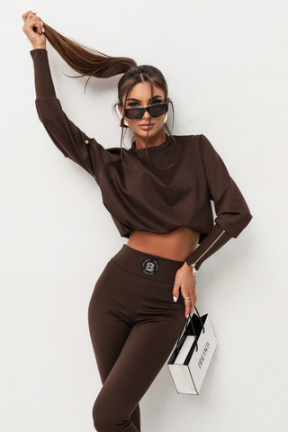 LaBalancia - Komplet Premium Agrafka - Brąz - Hurtownia Odzieży Damskiej - POSLKA Produkcja i Sprzedaż Hurtowa - LaBalancia