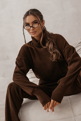 LaBalancia - Komplet PRIAH - Brąz - Hurtownia Odzieży Damskiej - POSLKA Produkcja i Sprzedaż Hurtowa - LaBalancia