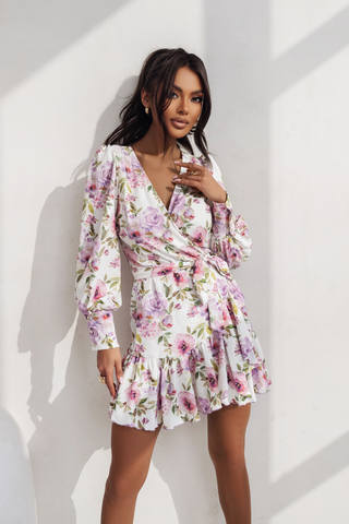 LaBalancia - Sukienka "ANNA" krótka - Wiosenny bukiet - Hurtownia Odzieży Damskiej - POSLKA Produkcja i Sprzedaż Hurtowa - LaBalancia