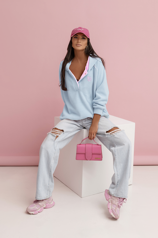 LaBalancia - Bluza polarowa LOOM - Błękit - Hurtownia Odzieży Damskiej - POSLKA Produkcja i Sprzedaż Hurtowa - LaBalancia