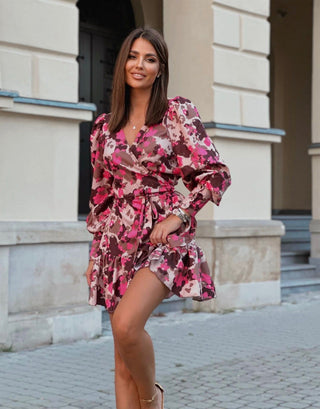 LaBalancia - Sukienka "ANNA" - Różowe Ciapki - Hurtownia Odzieży Damskiej - POSLKA Produkcja i Sprzedaż Hurtowa - LaBalancia