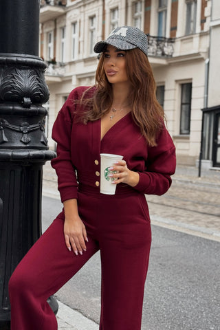 LaBalancia - Komplet MEGGI - Bordo - Hurtownia Odzieży Damskiej - POSLKA Produkcja i Sprzedaż Hurtowa - LaBalancia