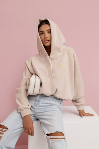 LaBalancia - Bluza polarowa LOOM - Beż - Hurtownia Odzieży Damskiej - POSLKA Produkcja i Sprzedaż Hurtowa - LaBalancia