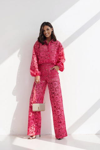 LaBalancia - Komplet 3 częściowy LACEY - Róż - Hurtownia Odzieży Damskiej - POSLKA Produkcja i Sprzedaż Hurtowa - LaBalancia