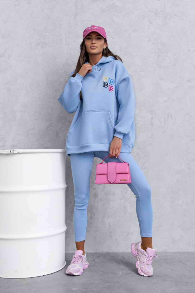 LaBalancia - Komplet RARITY - Błękitny - Hurtownia Odzieży Damskiej - POSLKA Produkcja i Sprzedaż Hurtowa - LaBalancia