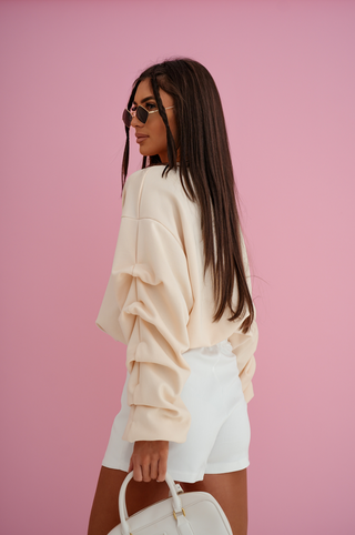 LaBalancia - Bluza REMY etro - Kokos - Hurtownia Odzieży Damskiej - POSLKA Produkcja i Sprzedaż Hurtowa - LaBalancia