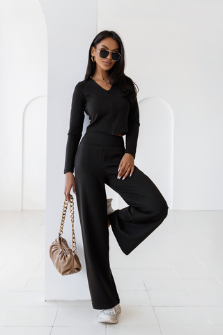 LaBalancia - Komplet WILLOW - Czarny - Hurtownia Odzieży Damskiej - POSLKA Produkcja i Sprzedaż Hurtowa - LaBalancia