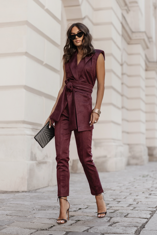 LaBalancia - Kamizelka RUBY - Bordo - Hurtownia Odzieży Damskiej - POSLKA Produkcja i Sprzedaż Hurtowa - LaBalancia