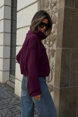 Bluza polarowa ASPEN - Śliwka